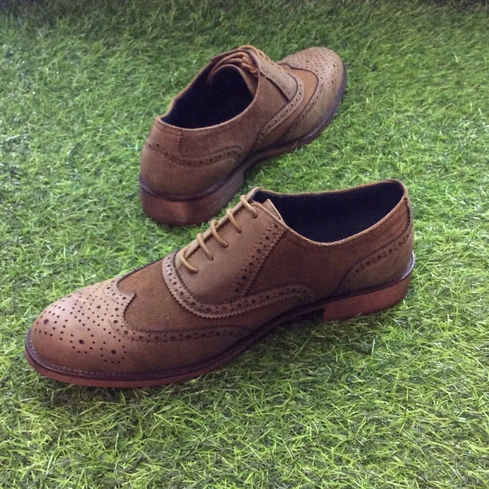 Henry Ferrera Men's Two-Tone Casual Oxford Shoes